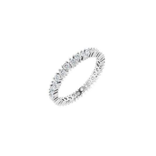 14K White 3/4 CTW Natural Diamond Eternity Band