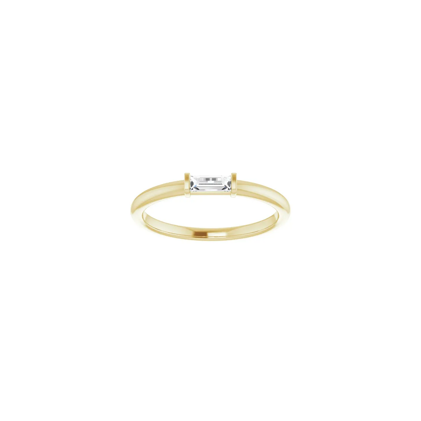 14K Yellow 1/6 CTW Natural Diamond Stackable Ring
