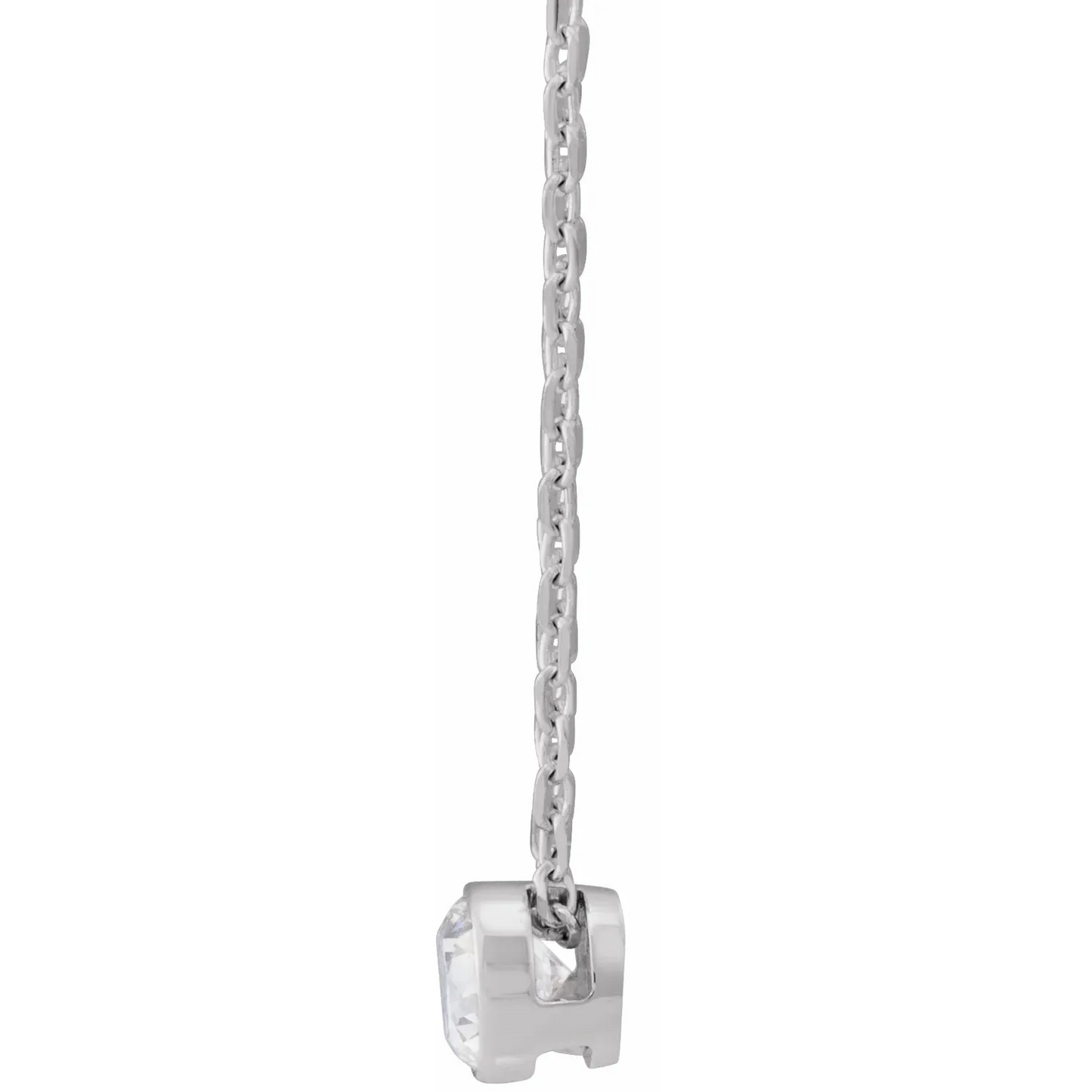14K White 1/4 CTW Natural Diamond Ultra-Light 16-18" Necklace