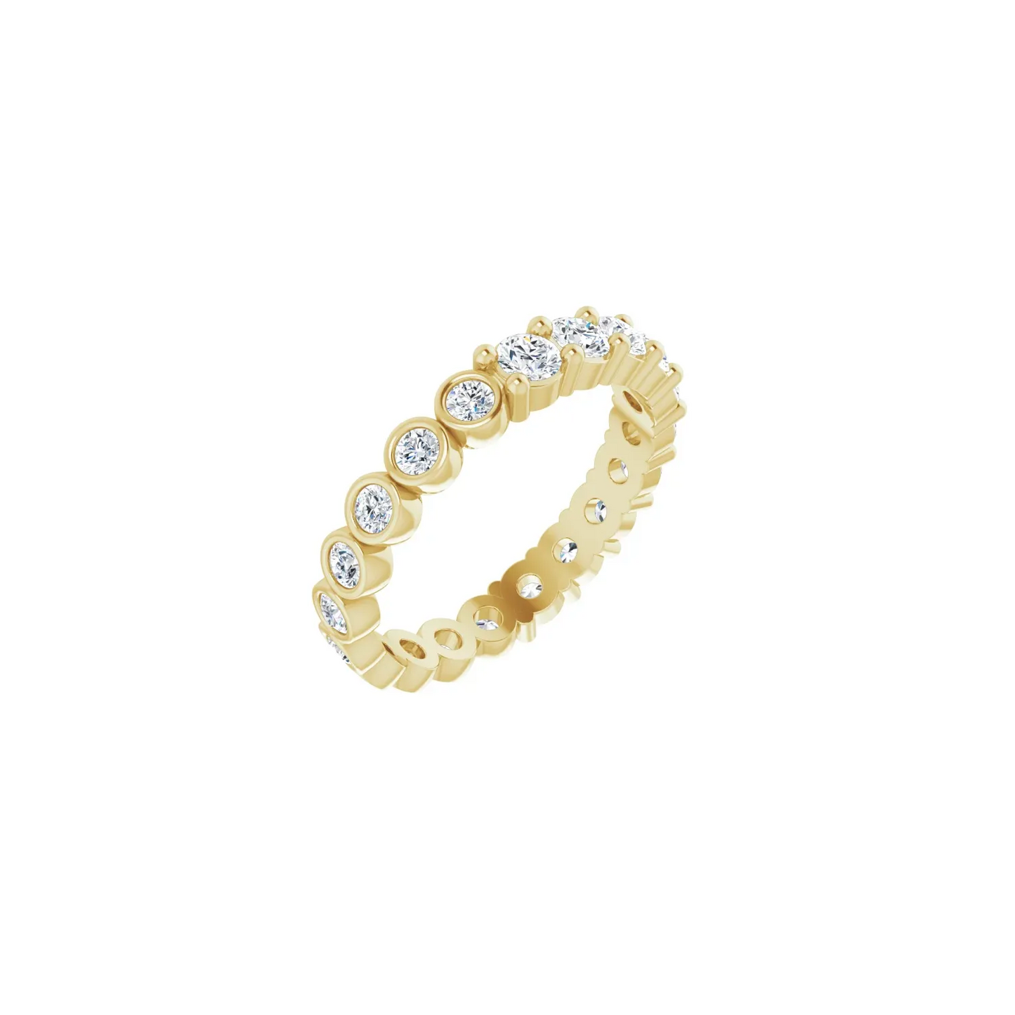 14K Yellow 1 1/3 CTW Natural Diamond Reversible Eternity Band