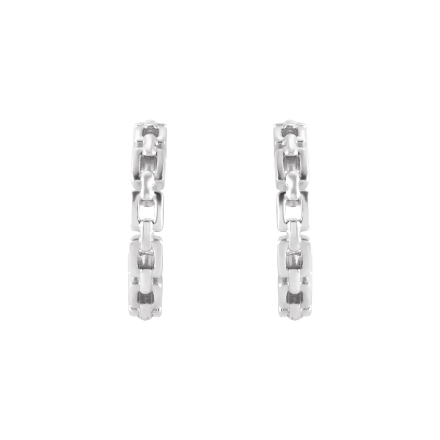 14K Chain Link 10.2 mm Hoop Earrings
