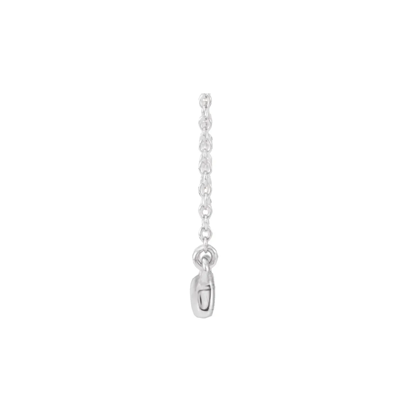 14K White 1/10 CTW Natural Diamond Bar 16-18" Necklace