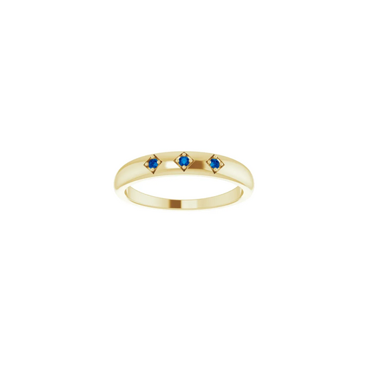 14K Yellow Natural Stackable Ring