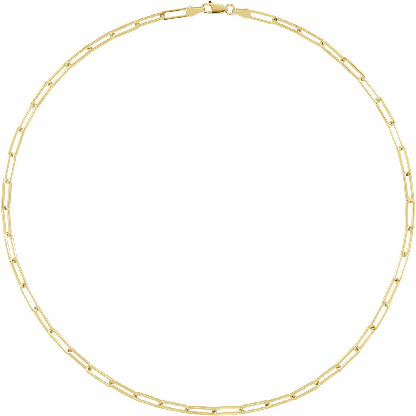 3.85 mm Paperclip-Style Necklace