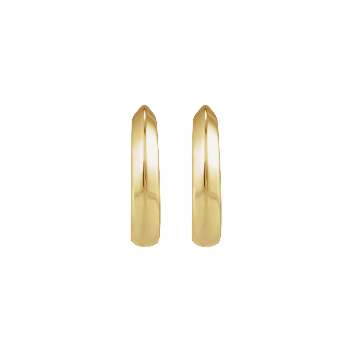 14K Knife-Edge Hinge 10 mm Hoop Earrings