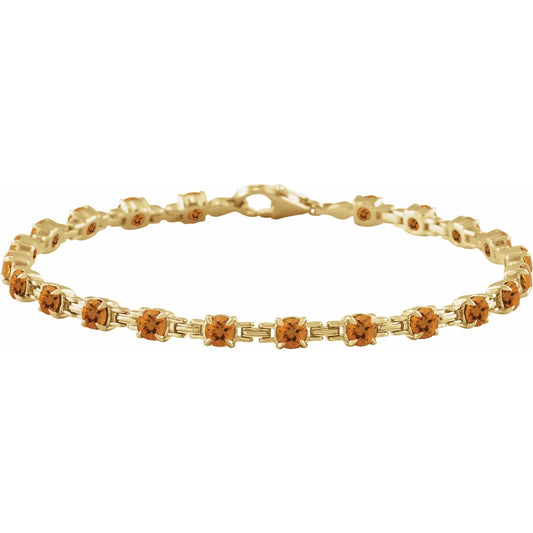 14K Yellow Natural 7 1/4" Line Bracelet