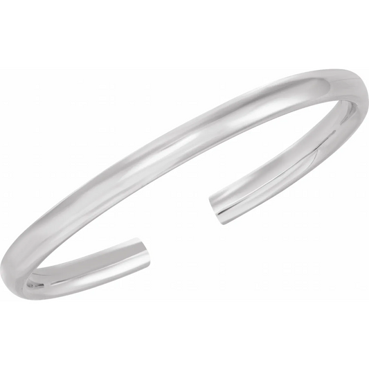 14K 5 mm Hinged Cuff 7" Bracelet