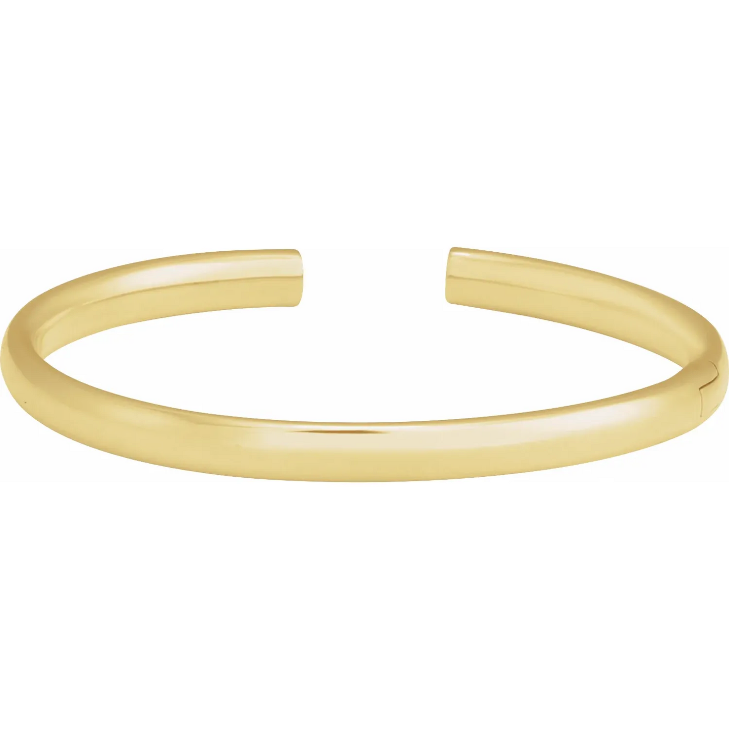 14K 5 mm Hinged Cuff 7" Bracelet