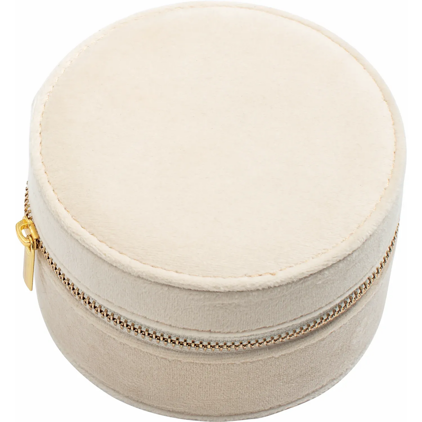 Velvet Round Jewelry Travel Case