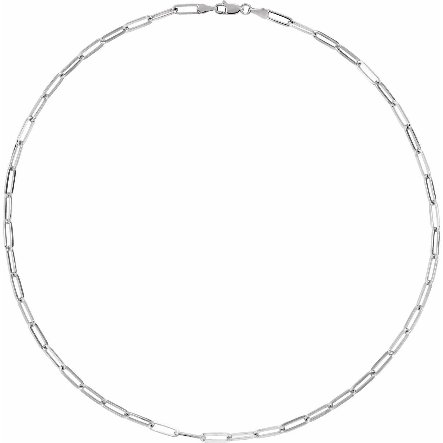 3.85 mm Paperclip-Style Necklace