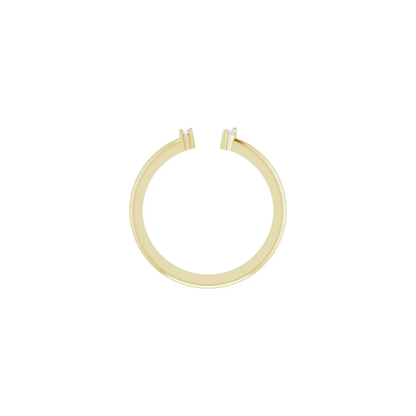 14K Yellow .04 CTW Diamond Negative Space Ring