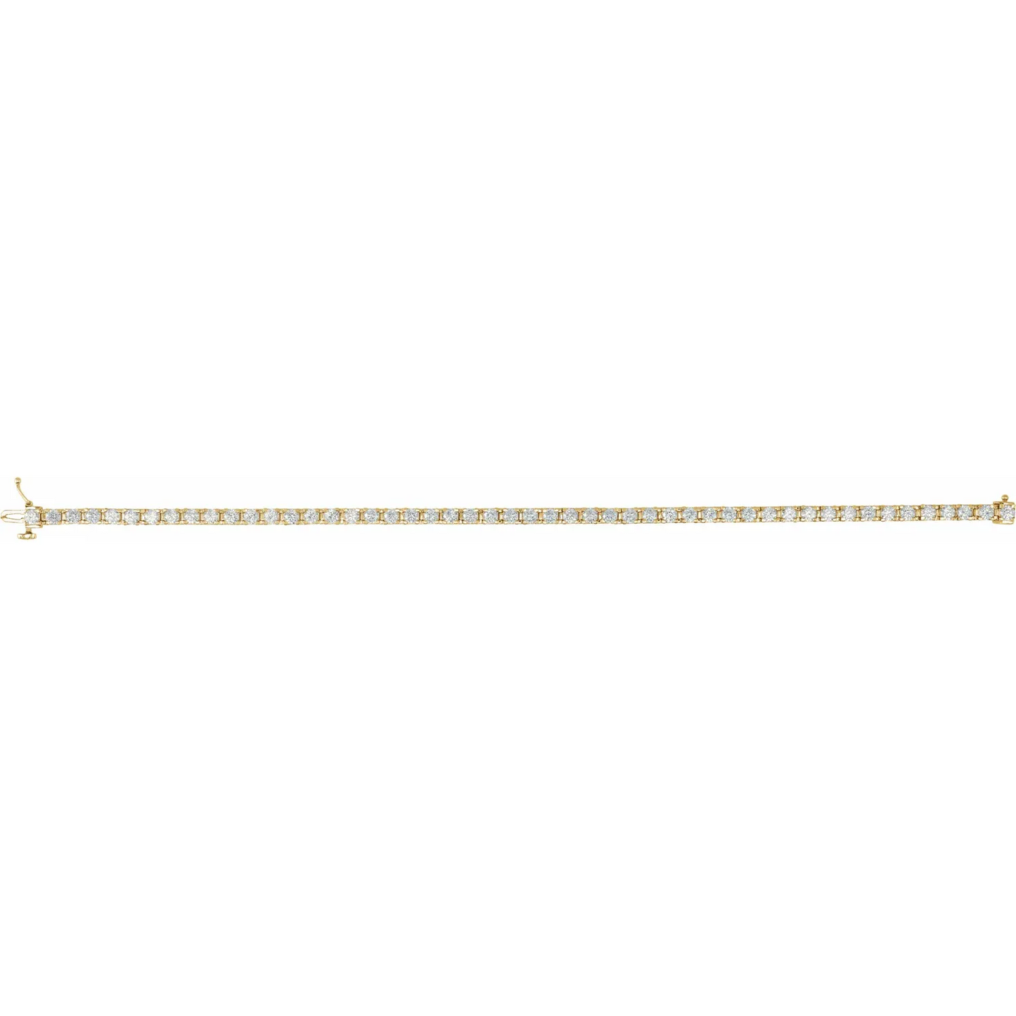 14K Yellow 4 CTW Lab-Grown Diamond Line 7 1/4" Bracelet