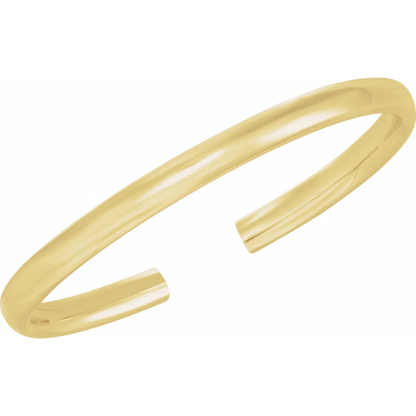 14K 5 mm Hinged Cuff 7" Bracelet