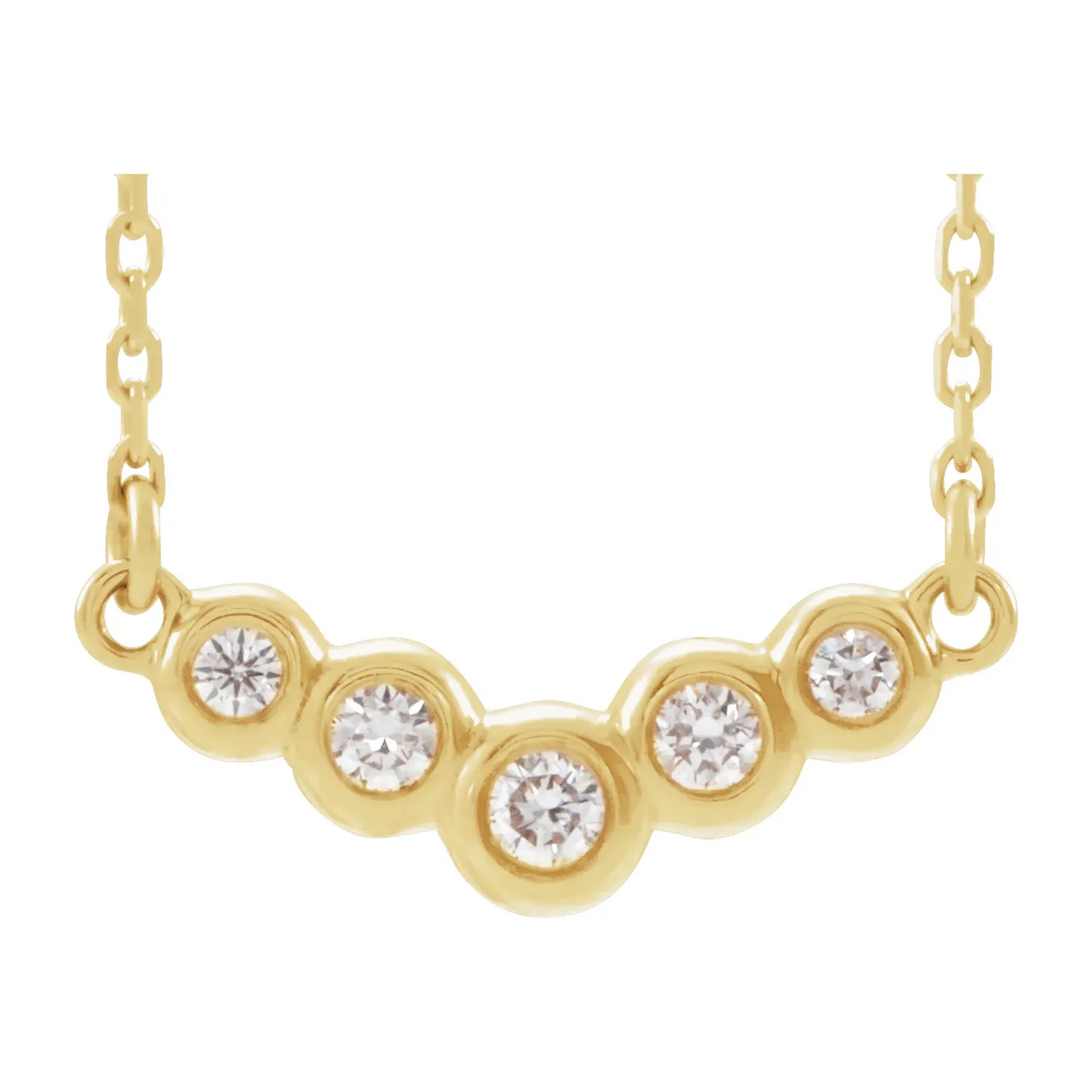 14K Yellow 1/8 CTW Natural Diamond 18" Necklace