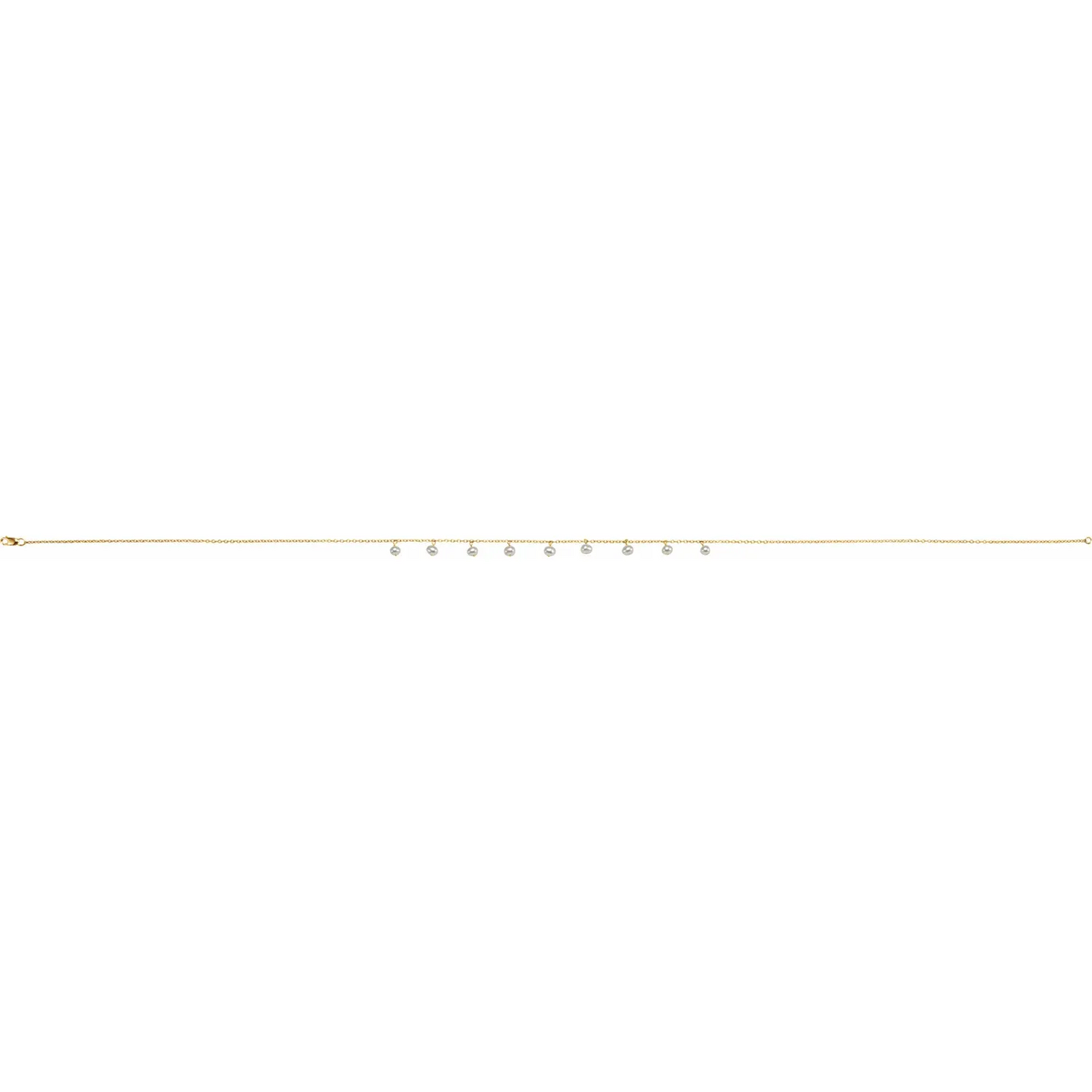 14K Yellow Cultured White Freshwater Pearl 18" Necklace