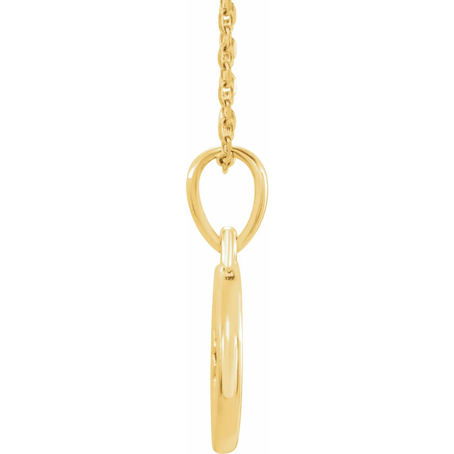 14K Yellow .01 CT Natural Diamond Starburst 16-18" Necklace
