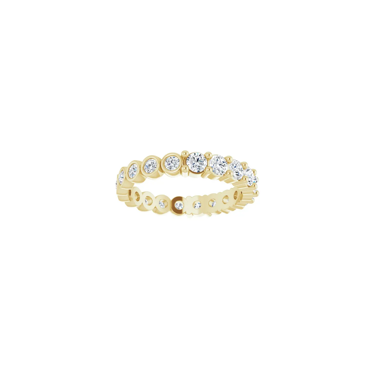 14K Yellow 1 1/3 CTW Natural Diamond Reversible Eternity Band