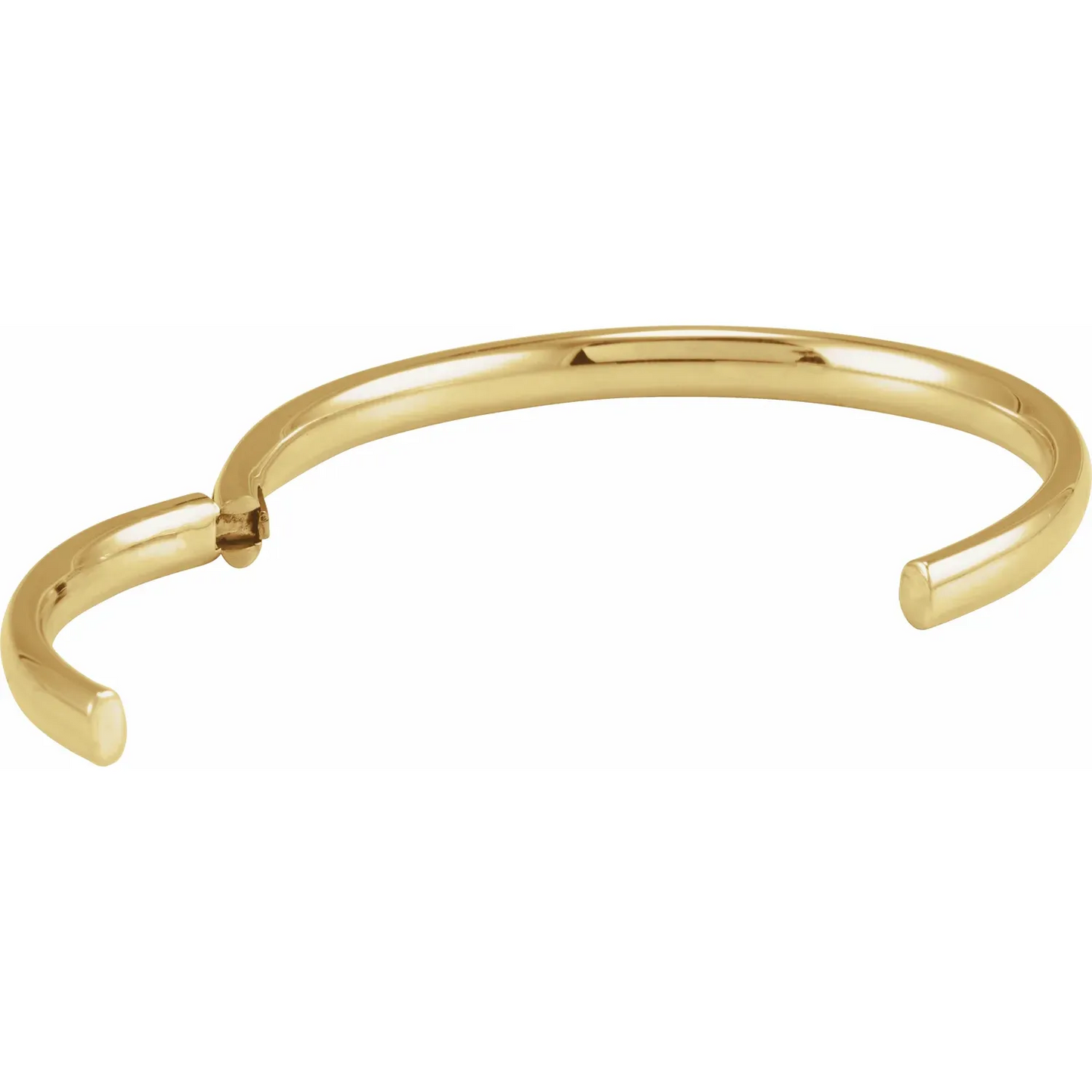 14K 5 mm Hinged Cuff 7" Bracelet