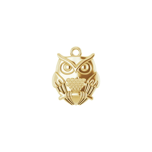 14K Owl Dangle