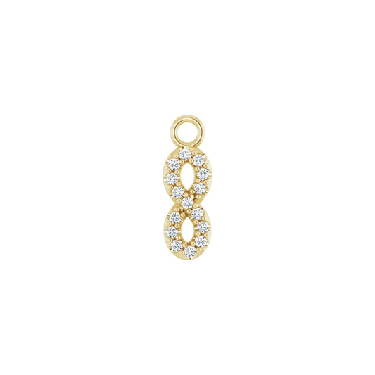 14K .03 CTW Natural Diamond Petite Infinity Dangle