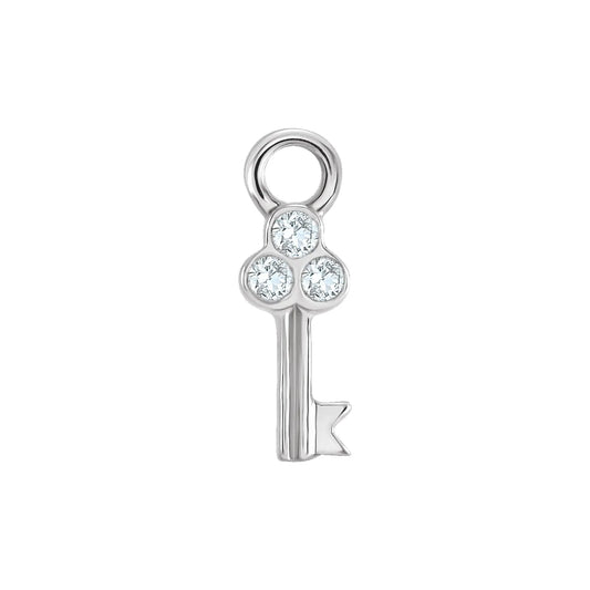 14K .015 CTW natural Diamond Key Dangle