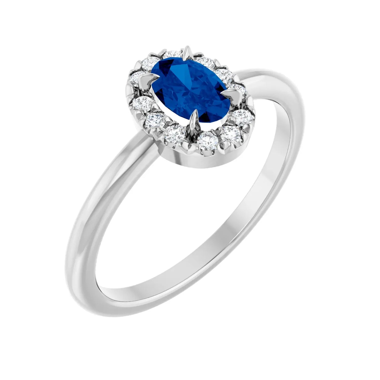 14K French-Set Halo-Style Ring