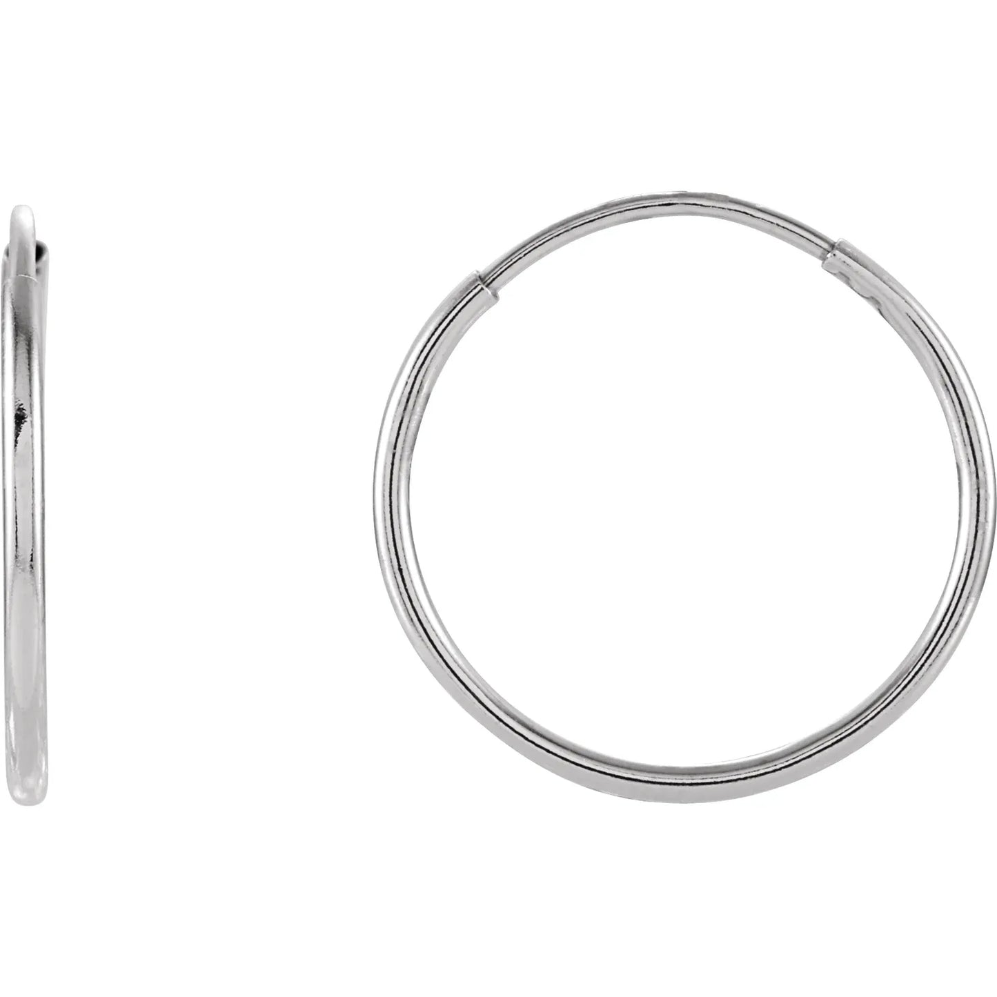 14K Endless Tube Hoop Earring