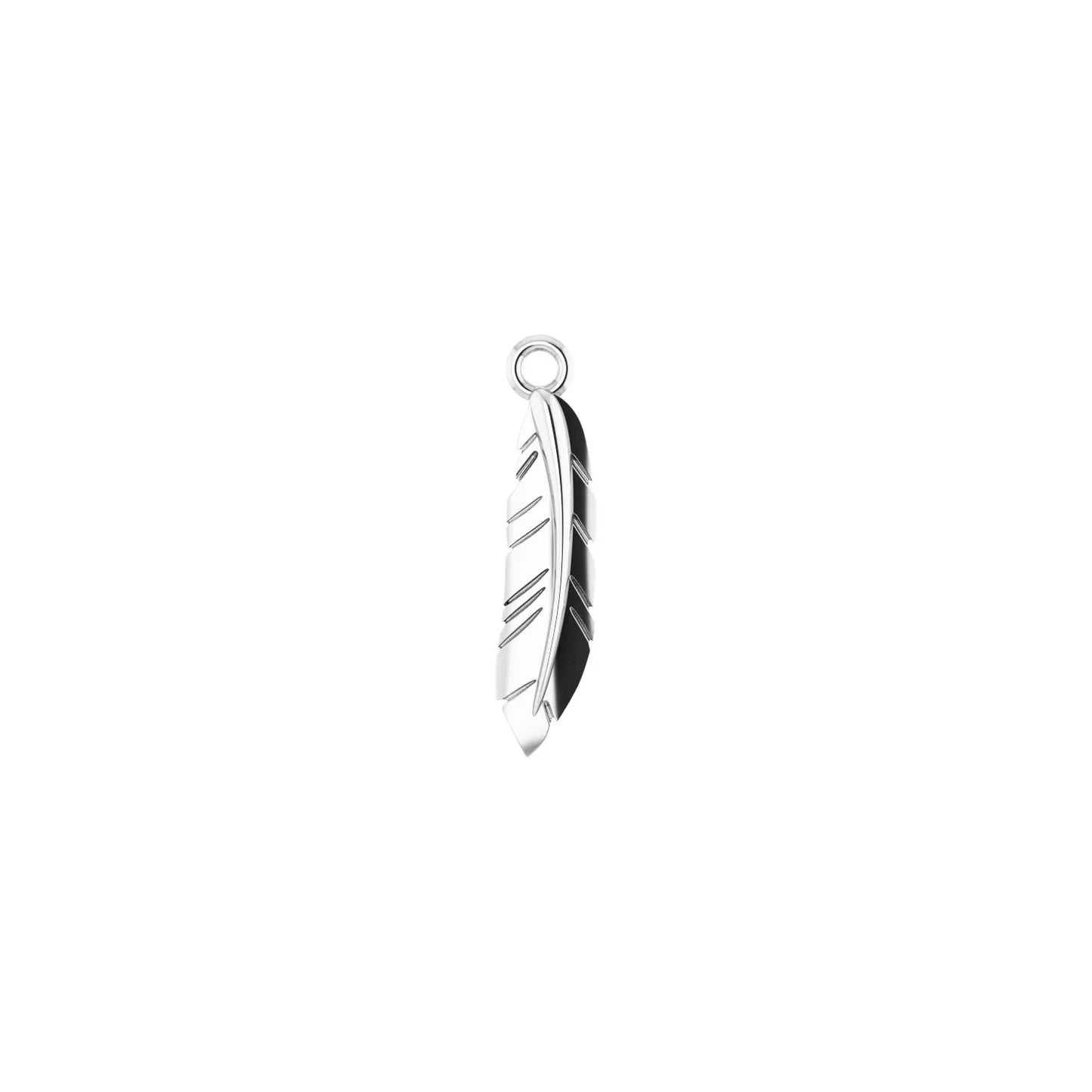 14K Feather Dangle