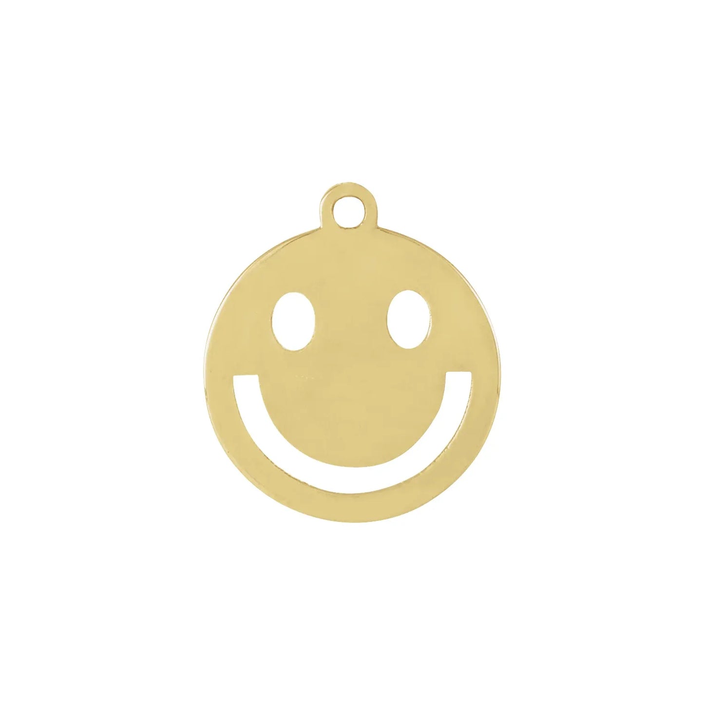 14K Smiley Face Dangle