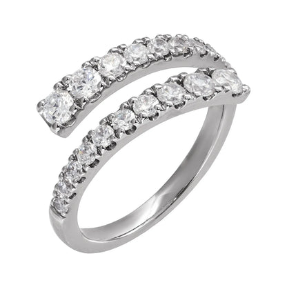 14K 9/10 CTW Lab-Grown Diamond Bypass Ring