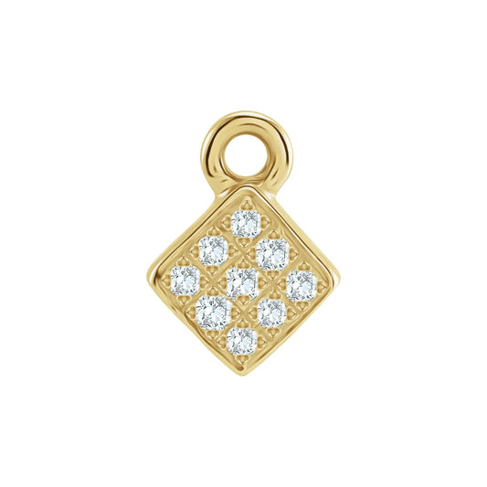14K .04 CTW Natural Diamond Cluster Dangle