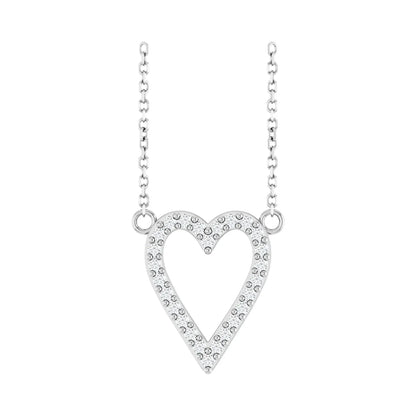 14K 1/6 CTW Natural Diamond Heart 18" Necklace