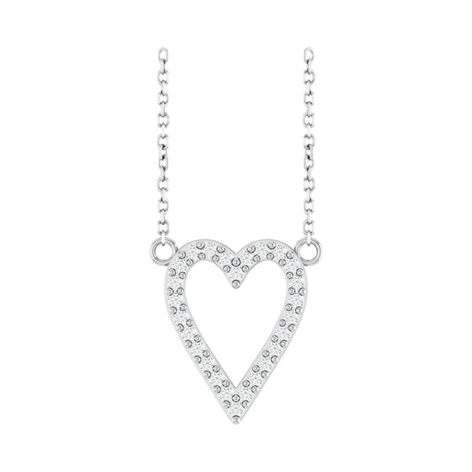 14K 1/6 CTW Natural Diamond Heart 18" Necklace