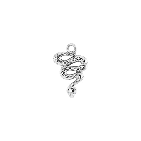14K .005 CTW Natural Diamond Snake Dangle