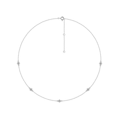 14K 1/6 CTW Natural Diamond 5-Station 16-18" Necklace