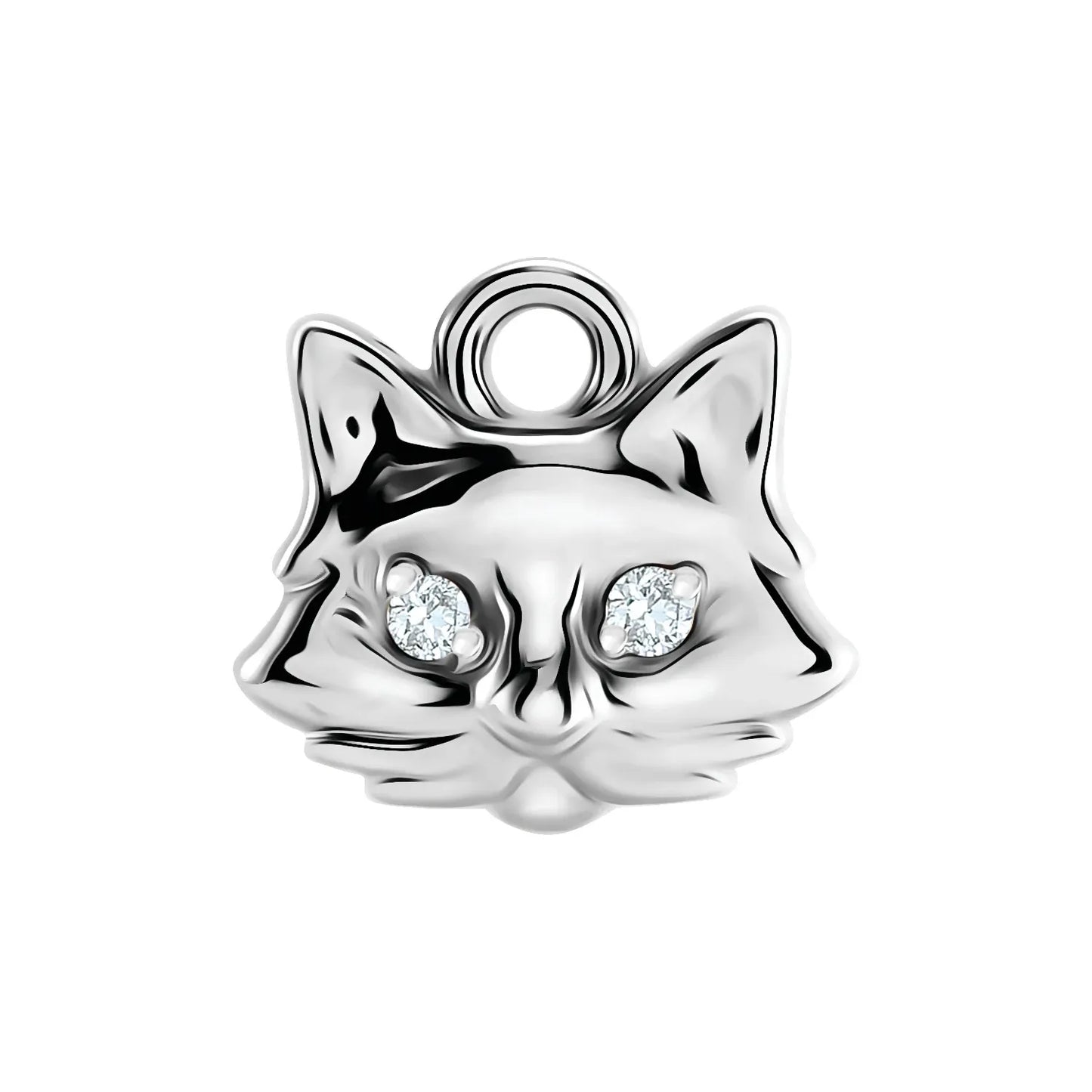 14K .01 CTW Natural Diamond Cat Dangle