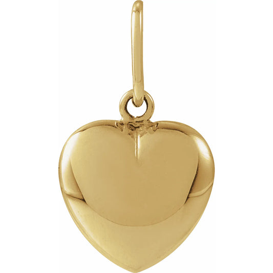 14K Puffed Heart