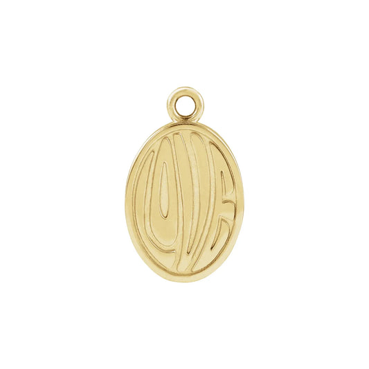 14K Retro Love Dangle