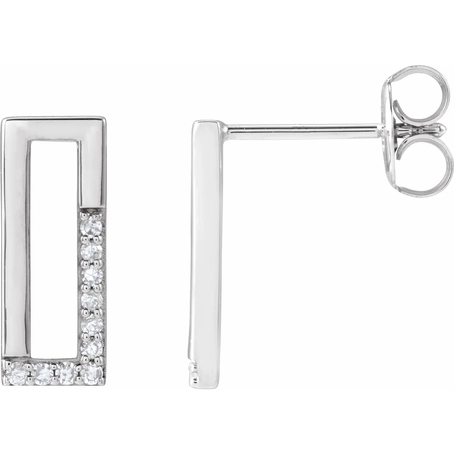 14K Yellow 1/10 CTW Single Cut Natural Diamond Earrings