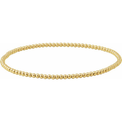 14K Yellow Gold-Filled Elastic Bead 6 1/2" Bracelet