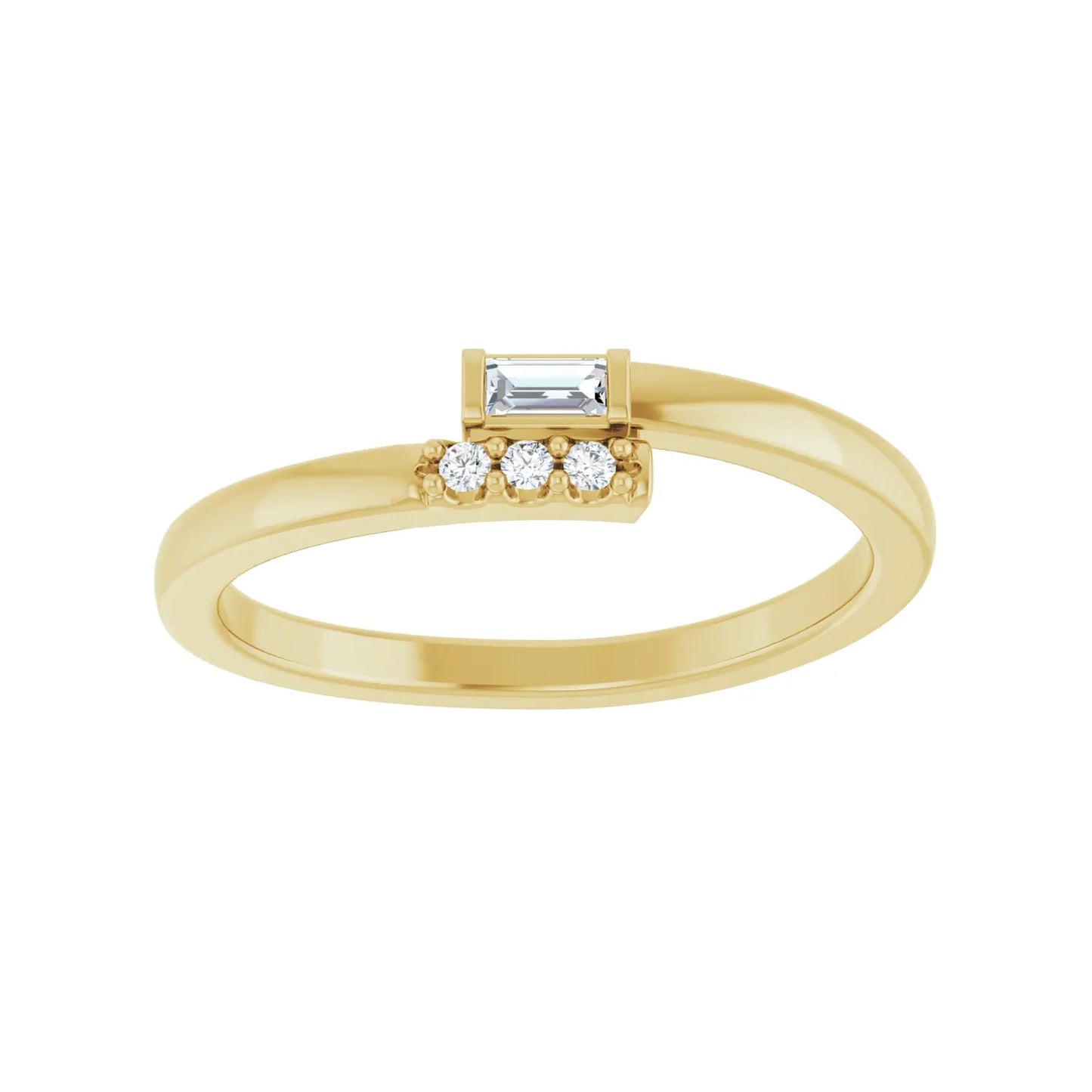14K Yellow .07 CTW Natural Diamond Stackable Ring