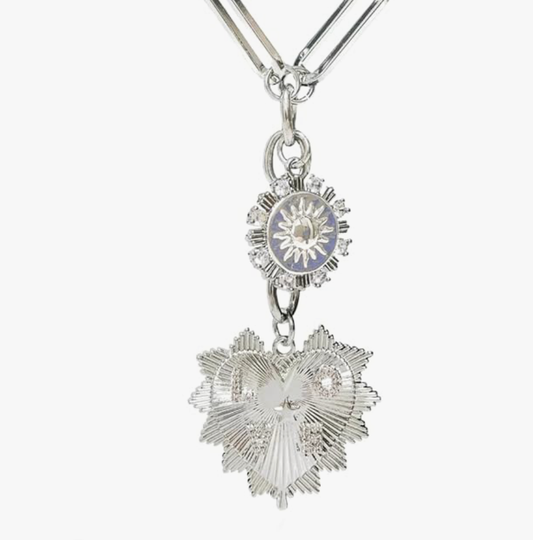 Heart Charm-Lariat Necklace
