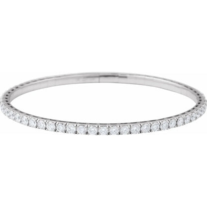 14K Fully Accented Flexible Bangle