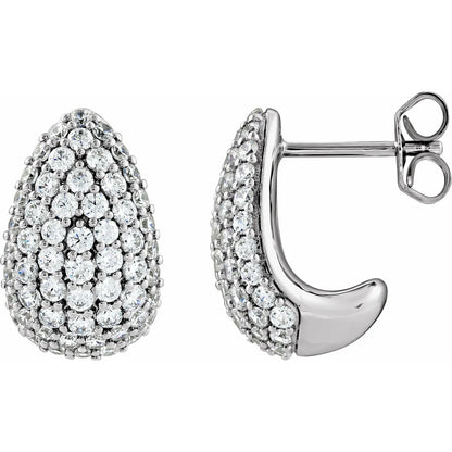 14K Teardrop Stud Earrings