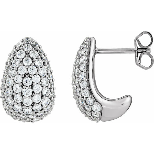 14K Teardrop Stud Earrings