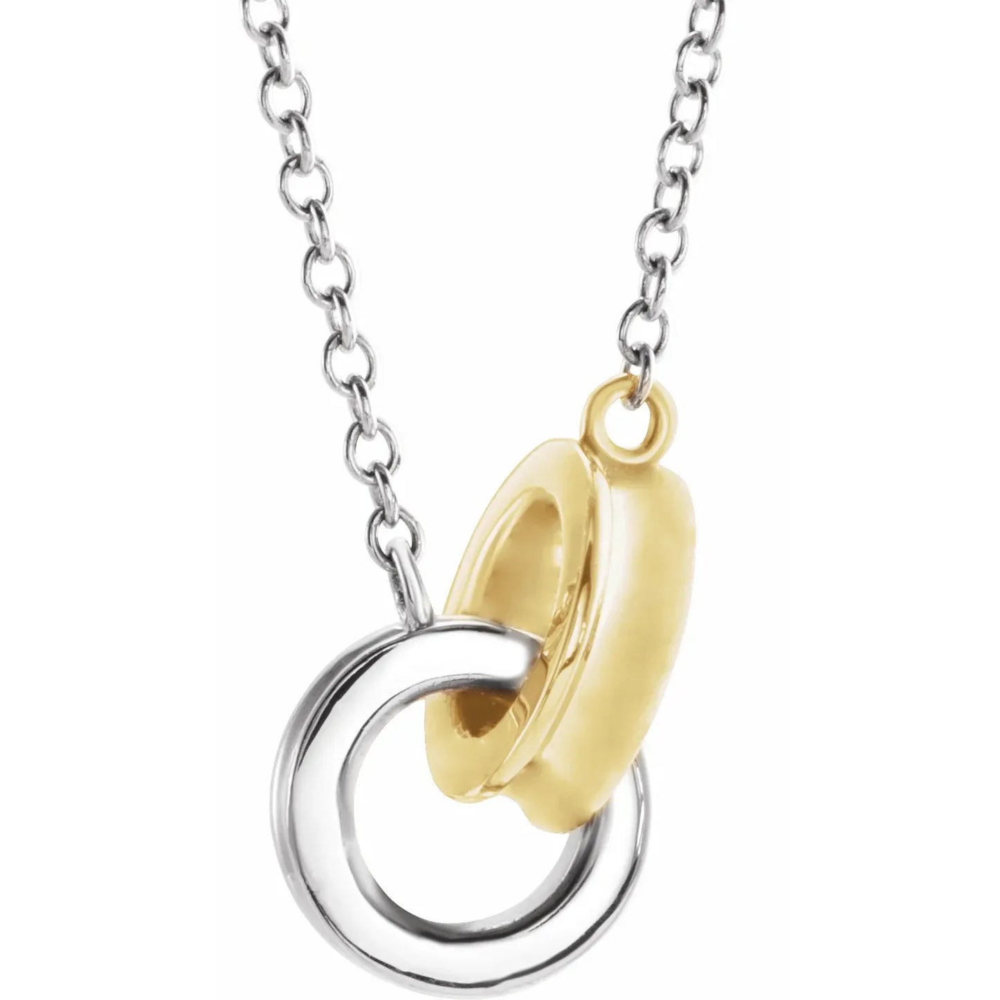 14K Interlocking Circle Necklace