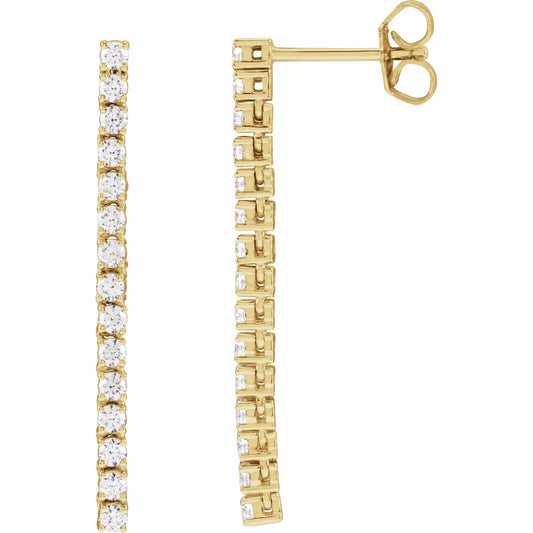 14K 3/4 CTW Natural Diamond Earrings