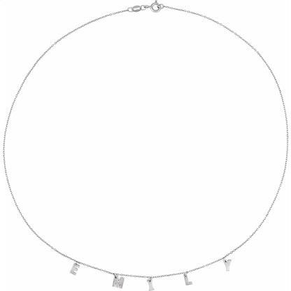 14K Personalized Letters Initial Necklace