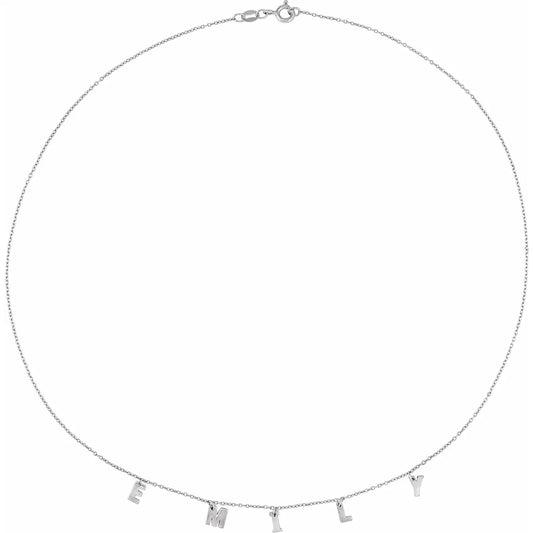 14K Personalized Letters Initial Necklace