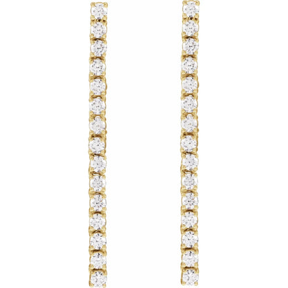 14K 3/4 CTW Natural Diamond Earrings